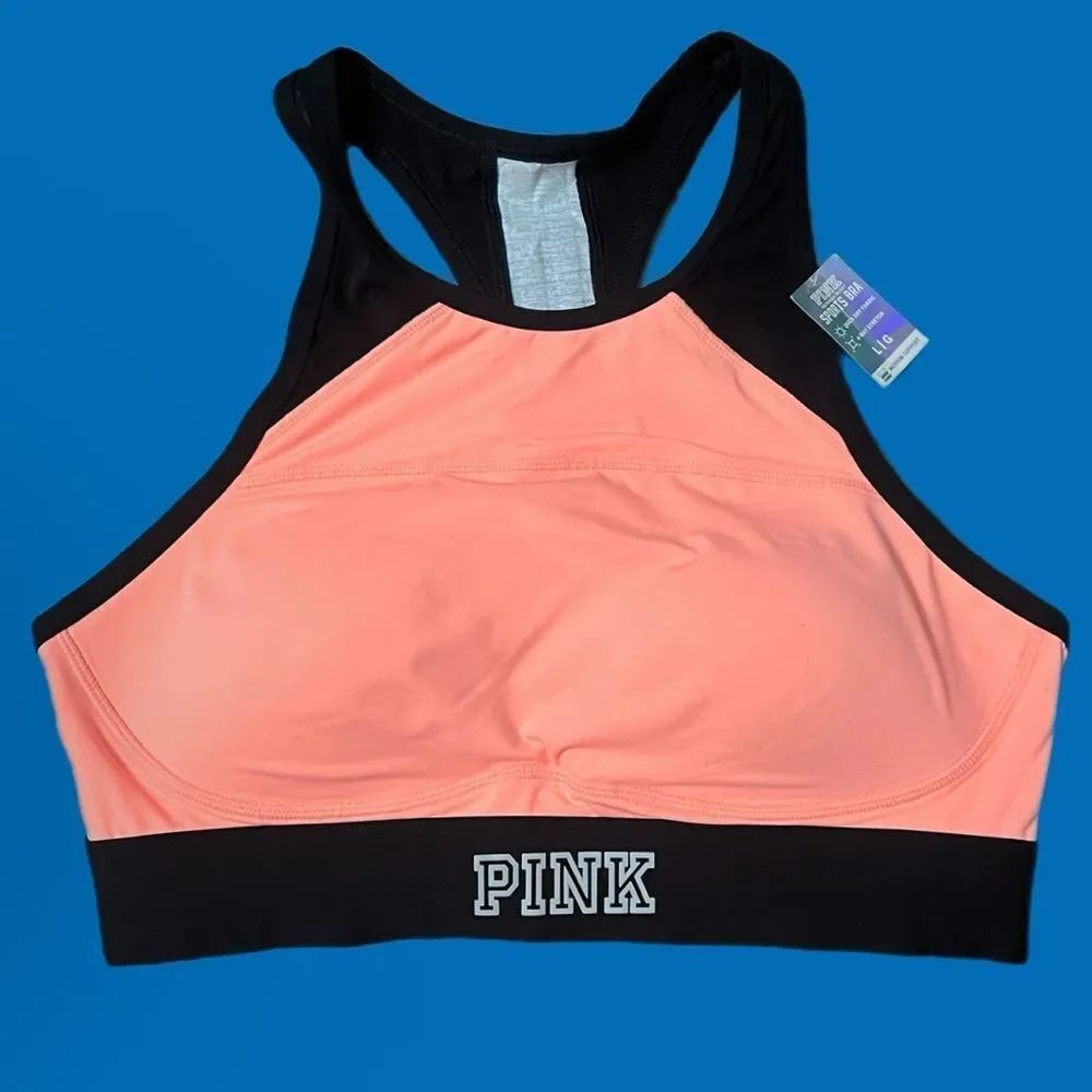 Victoria’s Secret Pink Ultimate padded Lightly Lined sports bra Coral Peach L